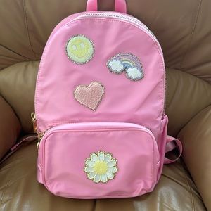 Stoney Clover pink backpack with patches